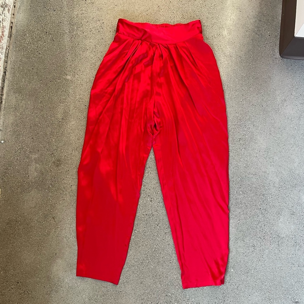 Silk planted pants